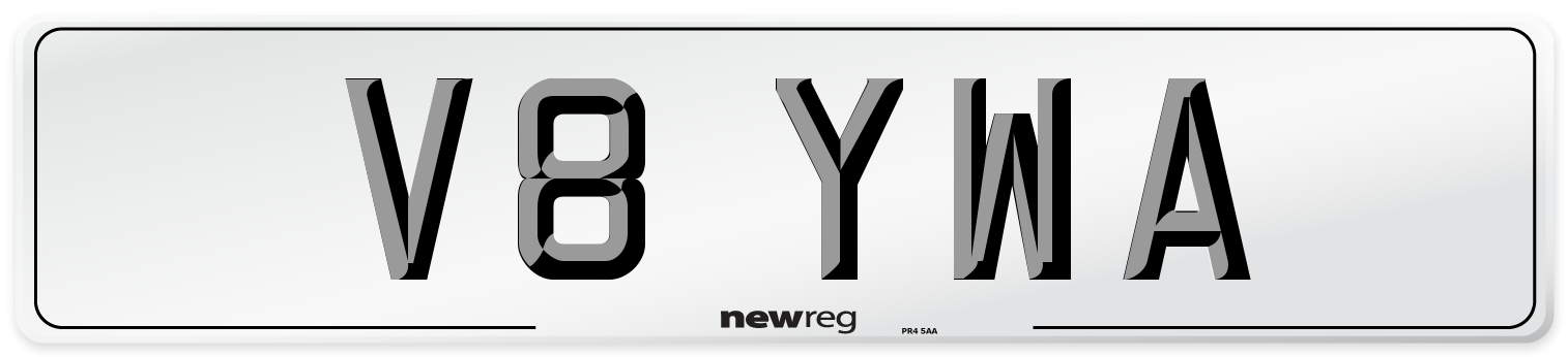 V8 YWA Number Plate from New Reg